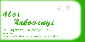 alex makovinyi business card